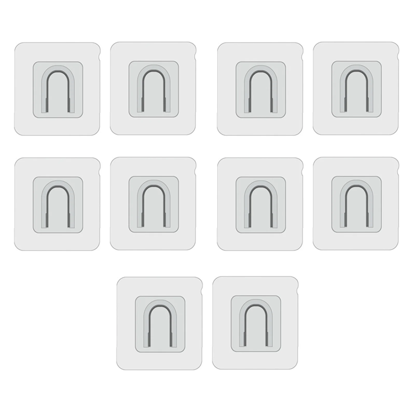 5Pcs Adhesive Hooks No Drill Wall Mount for Power Strip Router Tissue Box Home Office Bathroom Space Saving Hanging Organizer