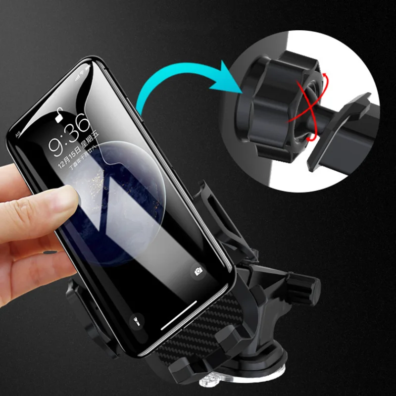Car Phone Holder Locking Dashboard/Windscreen/Air Vent Accessories For Dacia Duster Logan MCV Sandero Stepway Dokker Lodgy