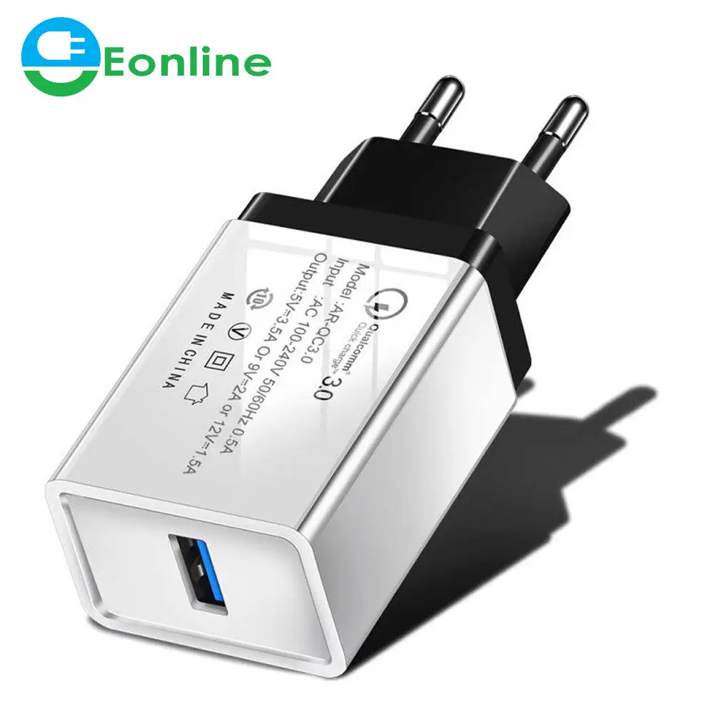 EONLINE Charge for iphone QC3.0 Mobile Phone Charging Adapter For Huawei Samsung Xiaomi ipad quick charge QC 3.0 usb car charger