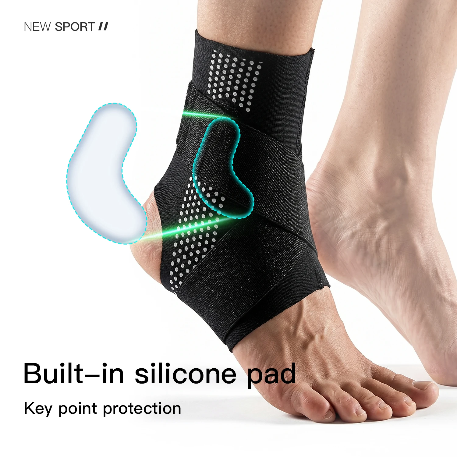 1pc Ankle Support Brace - Helps Stabilize the Ankle Muscles and Joints For Injury Healing and Pain Relief Football Basketball