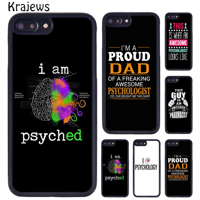 Krajews Awesome Psychologist Profession Psychology Phone Case For iPhone 16 15 14 XR XS 11 12 mini 13 Pro MAX Plus coque