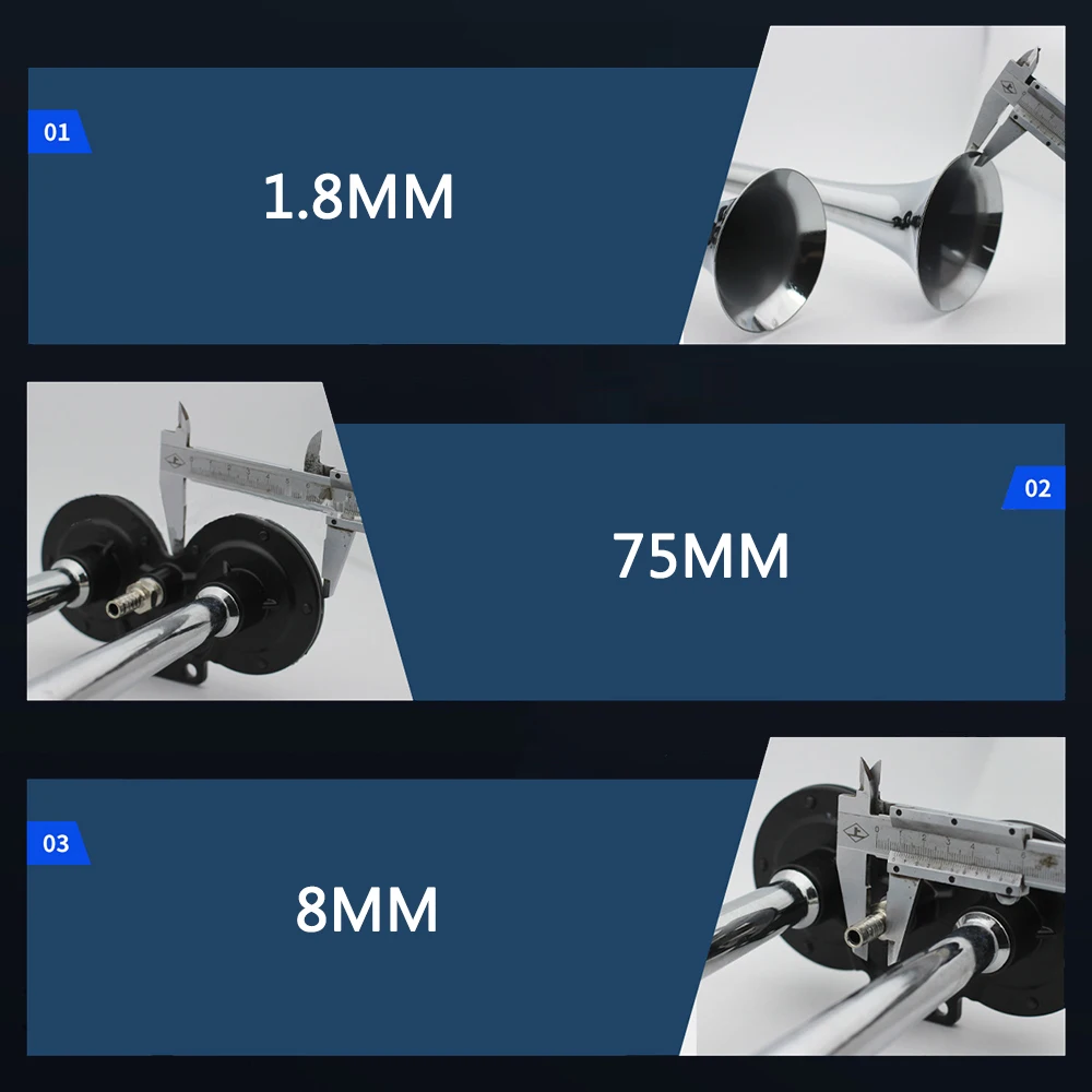 

Dual Trumpets Modification 150dB Loud With Air Compressor 12V For Motorcycle Boat Truck 12V 80A Relay Car Electric Horn
