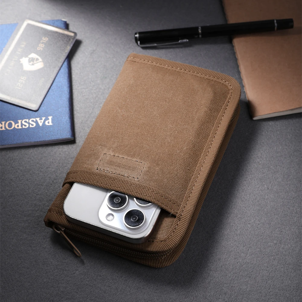 Journal Cover for Field Notes Notebooks Waxed Canvas Pocket Notebook Cover Sleeve for Outdoor (Sleeve Only)