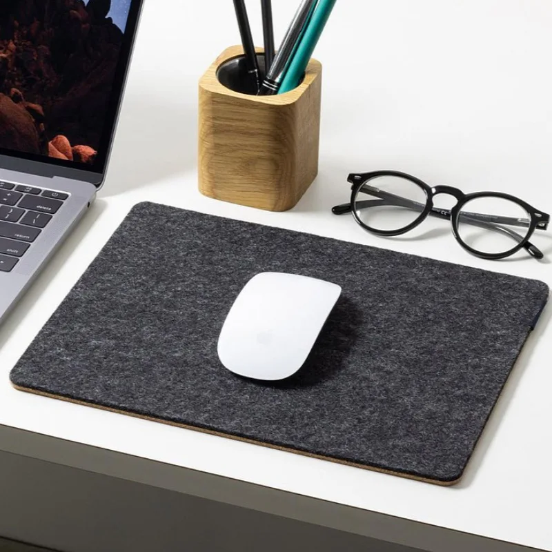 Mouse Pad espessado antiderrapante, tapete de mesa de feltro, mouse absorvente de suor e inodoro para jogos, acessórios de escritório, 235*200*2mm