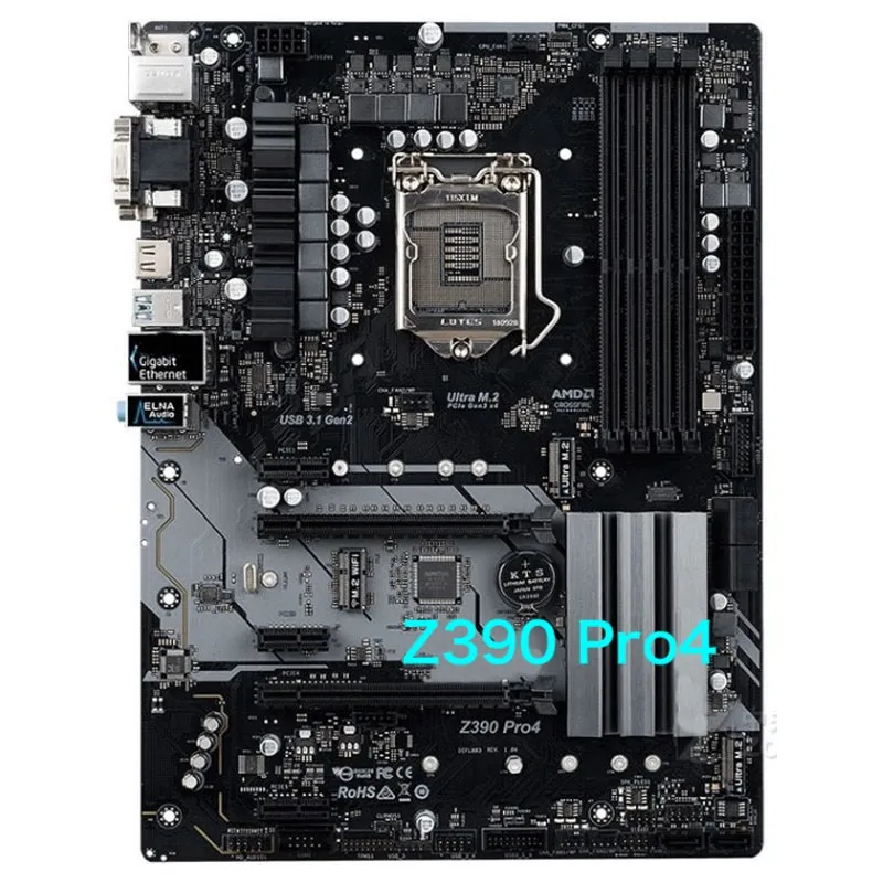 For Asrock Z390 Pro4 Motherboard 64GB LGA 1151 DDR4 ATX Mainboard 100% Tested OK Fully Work Free Shipping