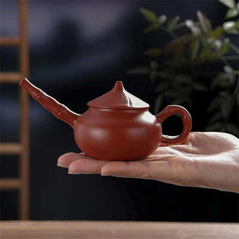 120cc China Yixing Teapot Zisha Xishi Tea Pot Handmade Kettle Purple Clay Suit Tieguanyin Puer Kettle Tea Table Decoration