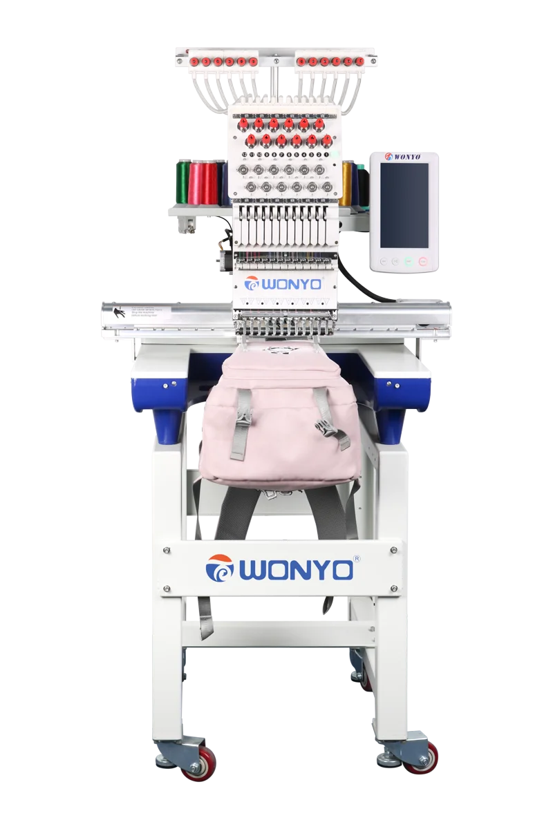 For Single Head 12/15 Needle Computerized Cap Embroidery Machine Home Use New Retail Servo Motor