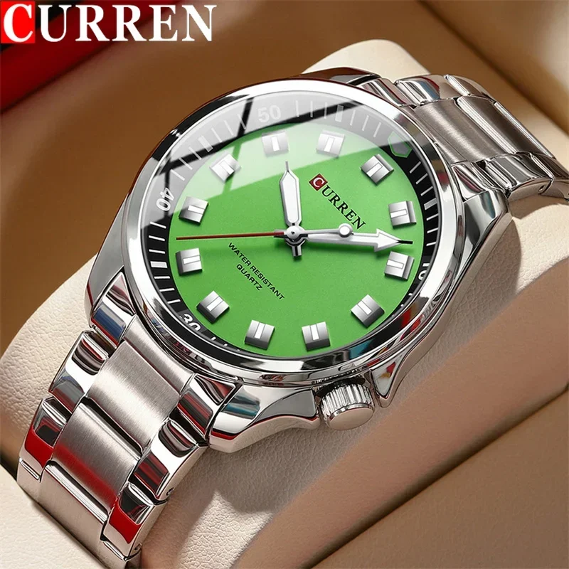 CURREN Sport Men Watch Top Brand Luxury Military Waterproof Male Clock Stainless Steel Quartz Business Simple Wristwatch 8451