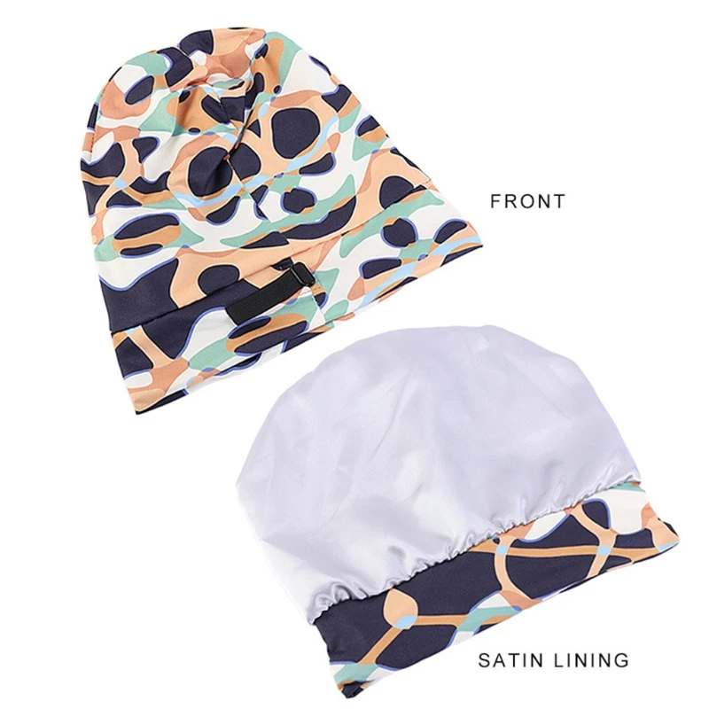 Lined Bonnet Sleep Floral Print Adjustable Muslim Beanie Turban Hat Dropshipping