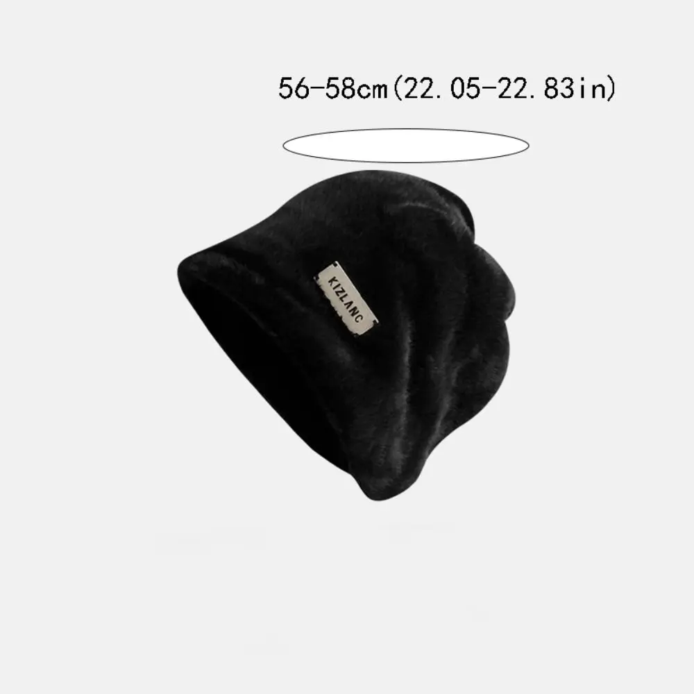 لينة سميكة الصوف الصوف Skullies Coldproof فضفاض رسالة البلوز القبعات عالية الجودة الكورية نمط أفخم قبعات حريمي الشتاء