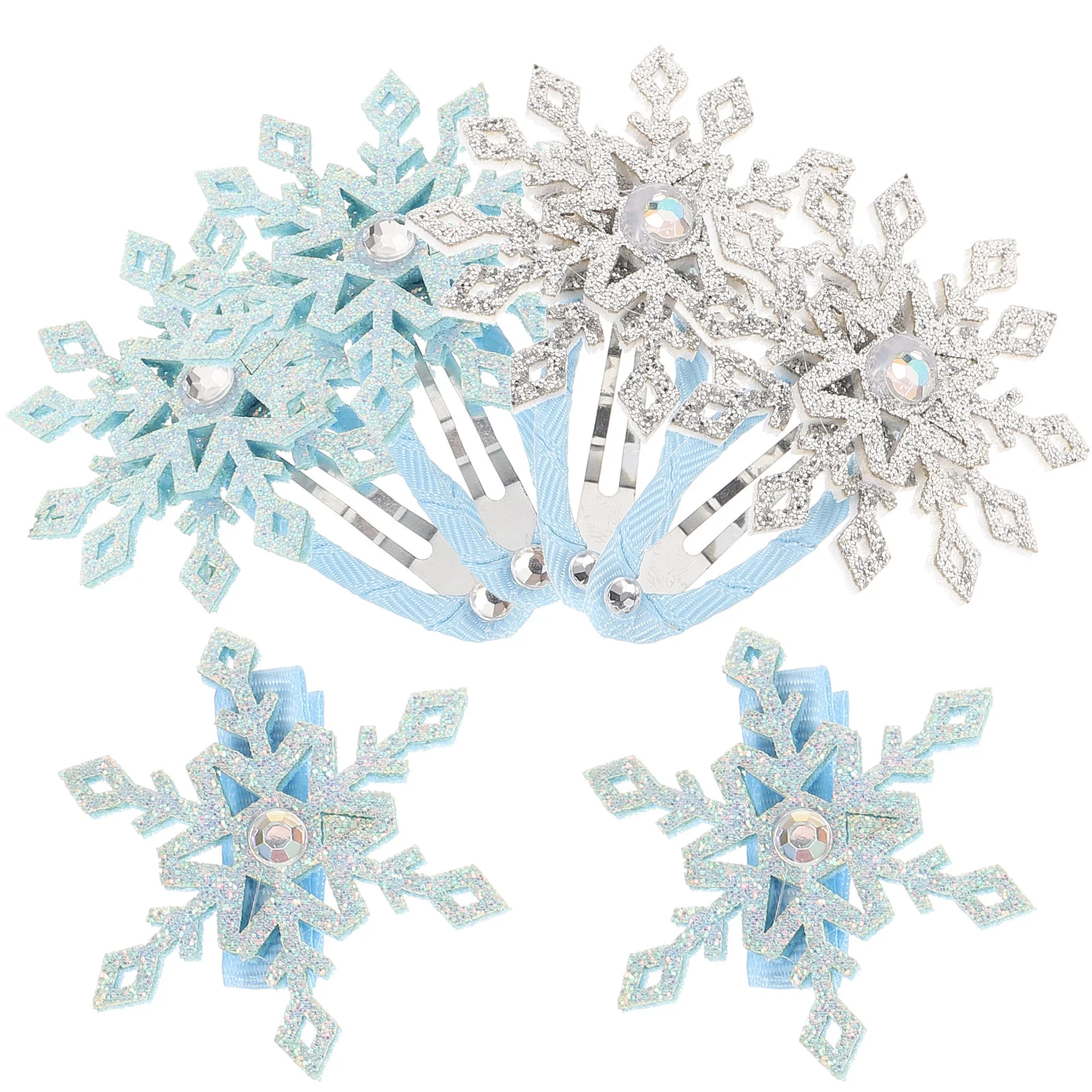 Petits accessoires pour cheveux, 6 pièces, épingles à cheveux de décoration de fruits, dessin animé, Clips d'été, flocons de neige pour petit bouton-pression de gel