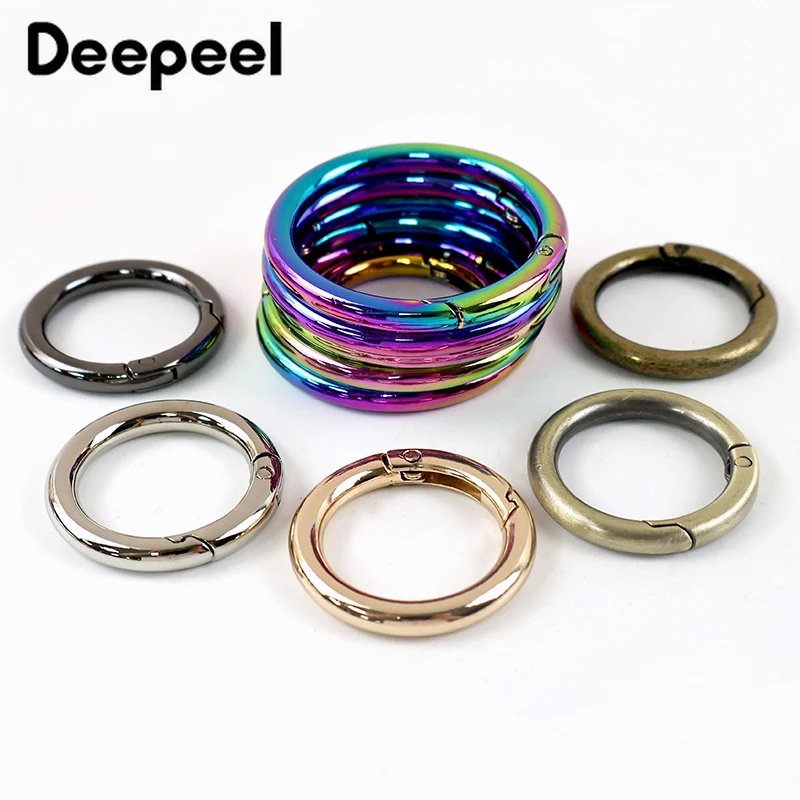 

5Pcs 10-50mm Openable Metal O Ring Buckle Keychain Bag Strap Clasp Purse Belt Handbag Connect Loops Hook DIY Hardware Supplies