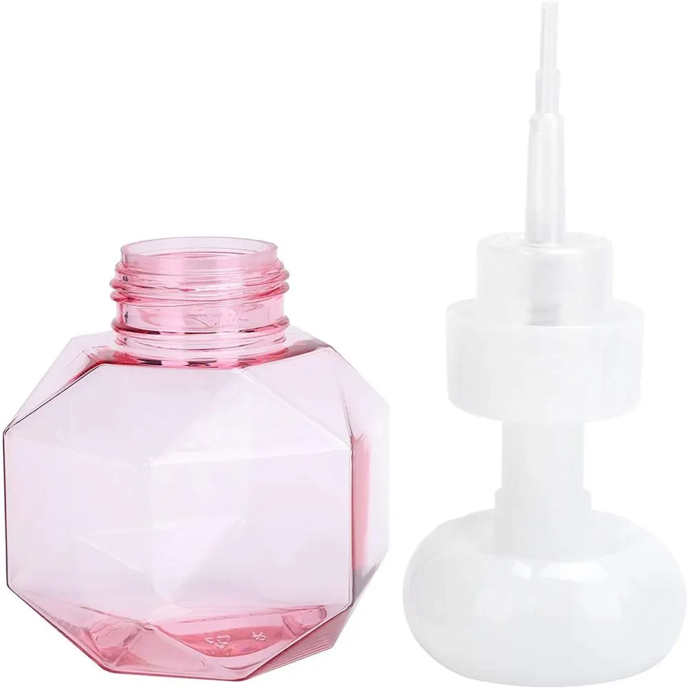 New Plastic Soap Dispenser 300ml Transparent Refillable Containers Flower-shaped Liquid Foam Pump Bottle