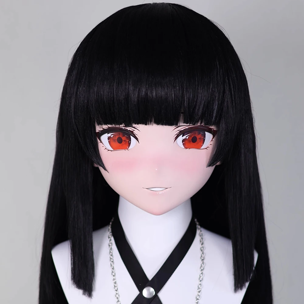 

(MEO0353) Customize Handmade Full Head Lockable Crossdress Male to Female Japanese Cartoon Anime Game Character Kigurumi Mask