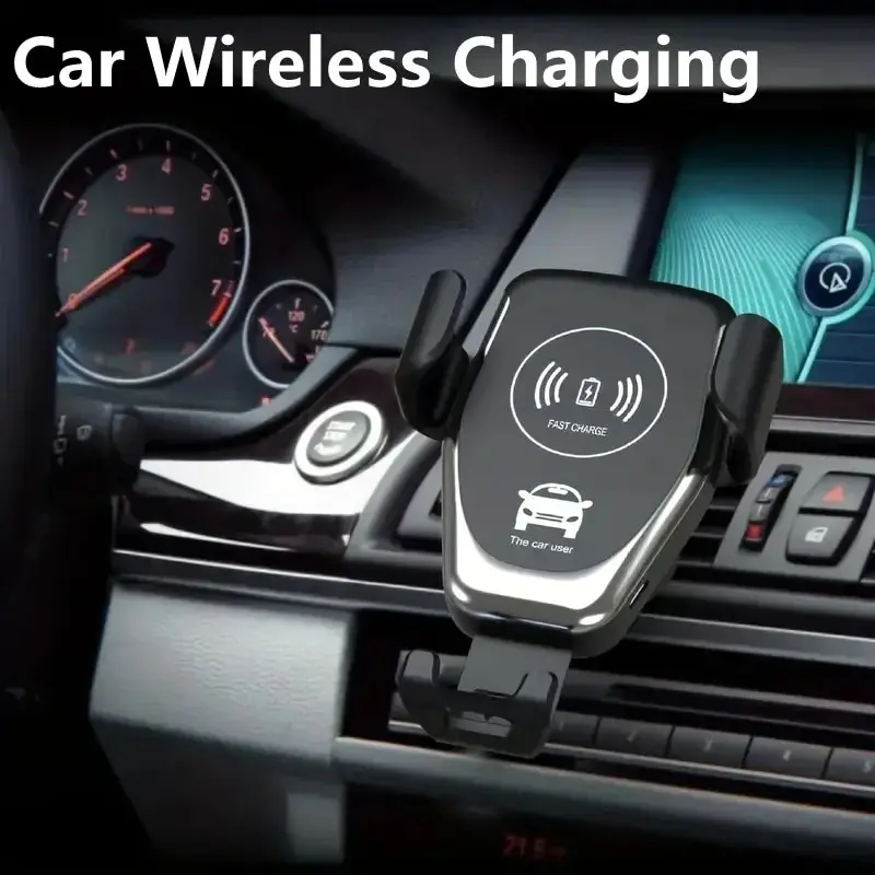 Cargador inalámbrico de coche de 30W, soporte para teléfono con montaje en salida de aire para iPhone 15, 14, 13, 12, Samsung, Xiaomi, carga rápida por inducción para coche