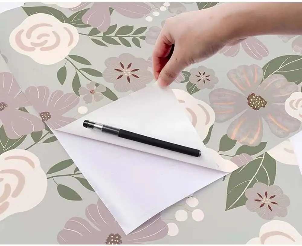 Leaf Wallpaper Stick and Peel Vintage Self Adhesive Wallpaper Vinyl Film Wall Paper Removable Contact paper for Drawer Shelf