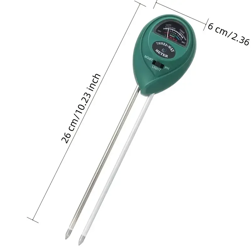 3 In 1 Moisture Sunlight PH Meter Soil Water Acidity Humidity Light PH Test Garden Plants Flowers Moist Tester