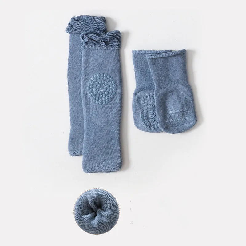 Chaussettes de sol anti-alde avec genouillères pour bébé garçon et fille, chaussettes optiques chaudes pour enfants, leggings pour enfants, ensemble de 2 paires