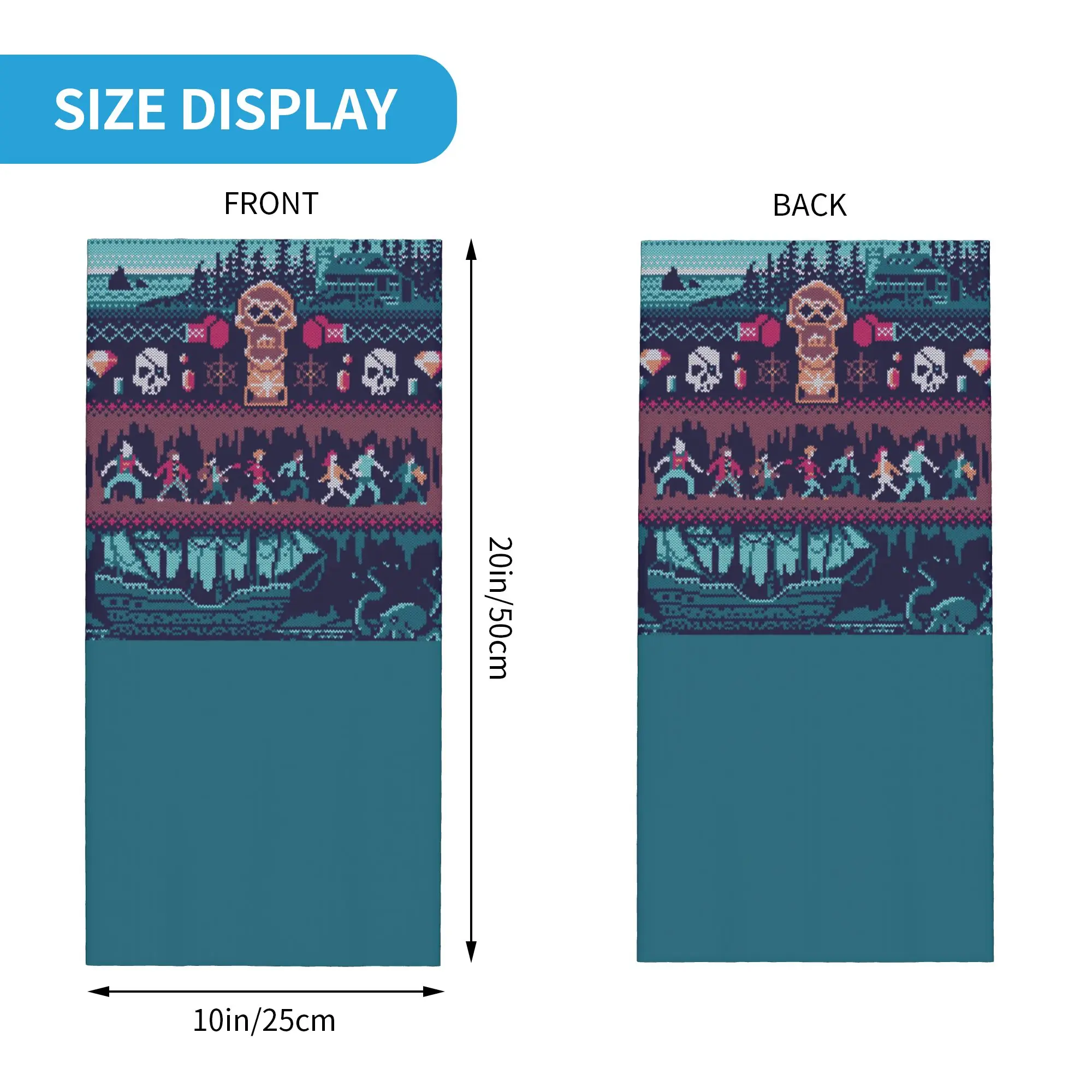 Custom The Goonies Goondocks Bandana Winter Neck Warmer Men Windproof Wrap Face Scarf for Hiking Sloth Chunk Skull Pirate