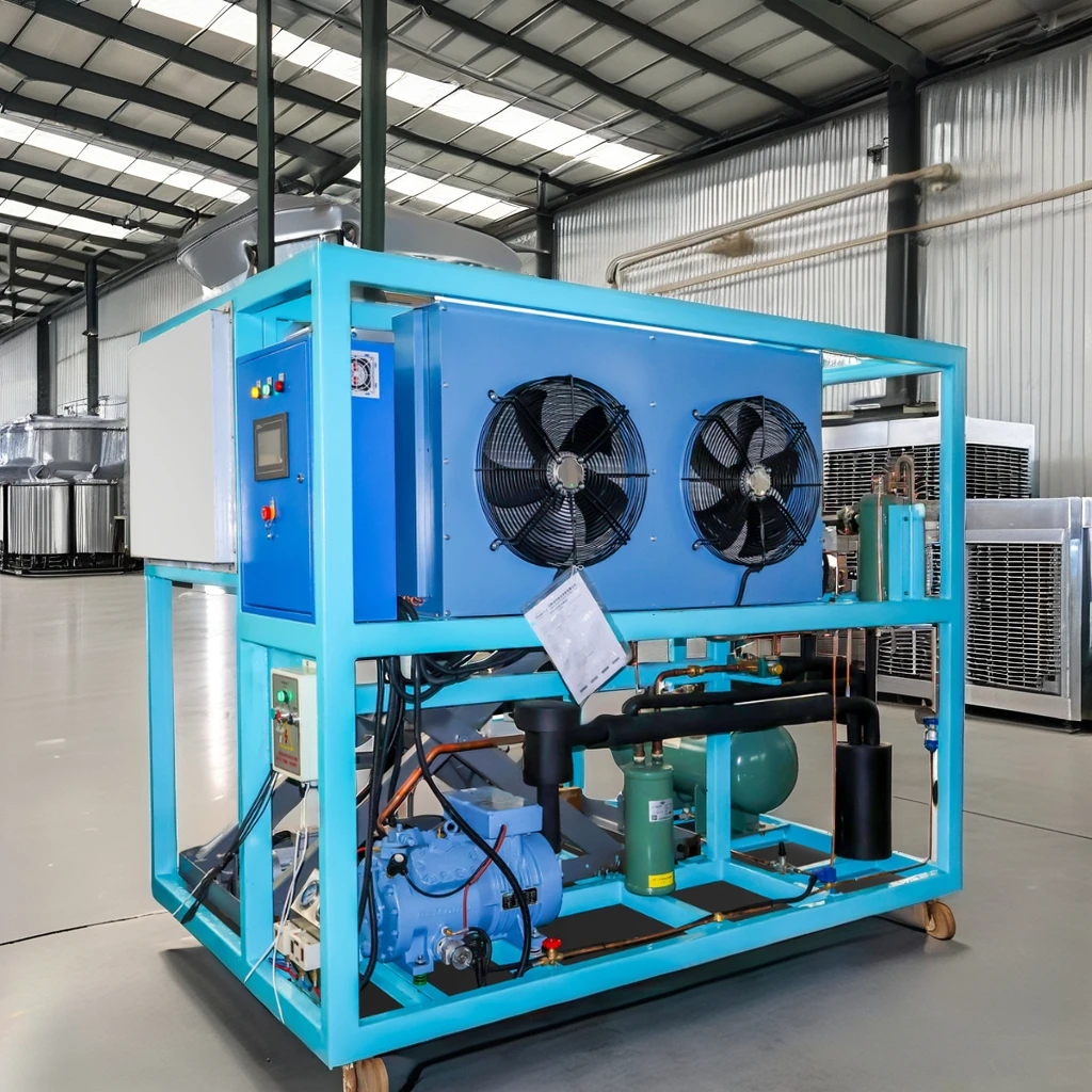 High Quality 1 Ton 2 Ton Air-Cooled Ice Block Making Machine 20kg Storage Capacity For Industrial Use Food Processing Compressor