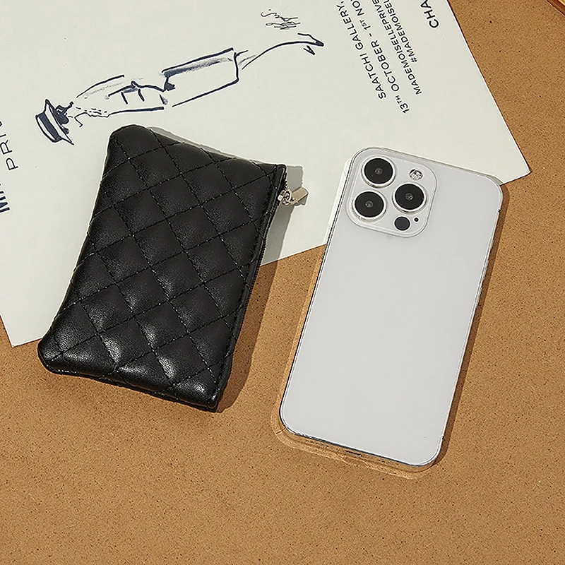 محافظ بسحاب من الجلد الصناعي للنساء ، محفظة عملات معدنية صغيرة ، حقيبة صغيرة ، طباعة منقوشة ، محافظ متغيرة ، حامل بطاقات عمل ، حقيبة عملات معدنية صغيرة للسيدات #4