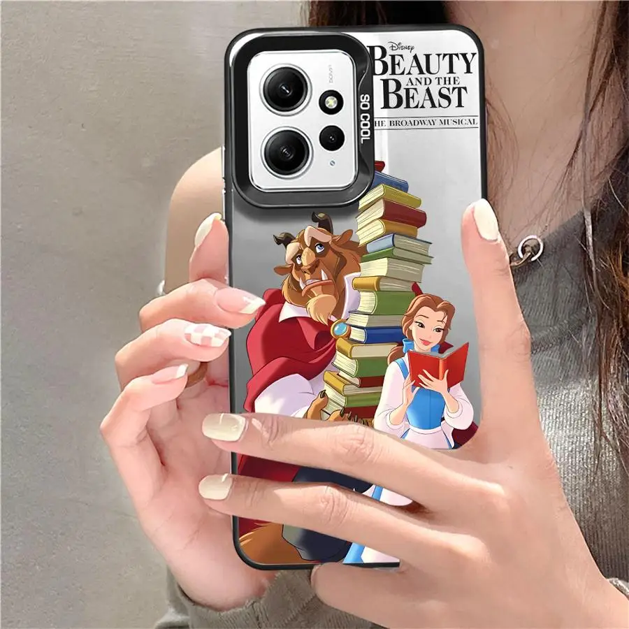 Colorful Silver Case for Xiaomi Redmi Note 11 10 13 Pro Plus 12 12S A1 12C 13C Poco X3 NFC Phone Cover Princess Bella Disney