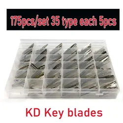 175PCS/SET KD Car Key Blades Metal Blank Uncut Flip KD Remote Key Blades for KEYDIY KD VVDI Xhorse Remotes 35 Types Each 5pcs