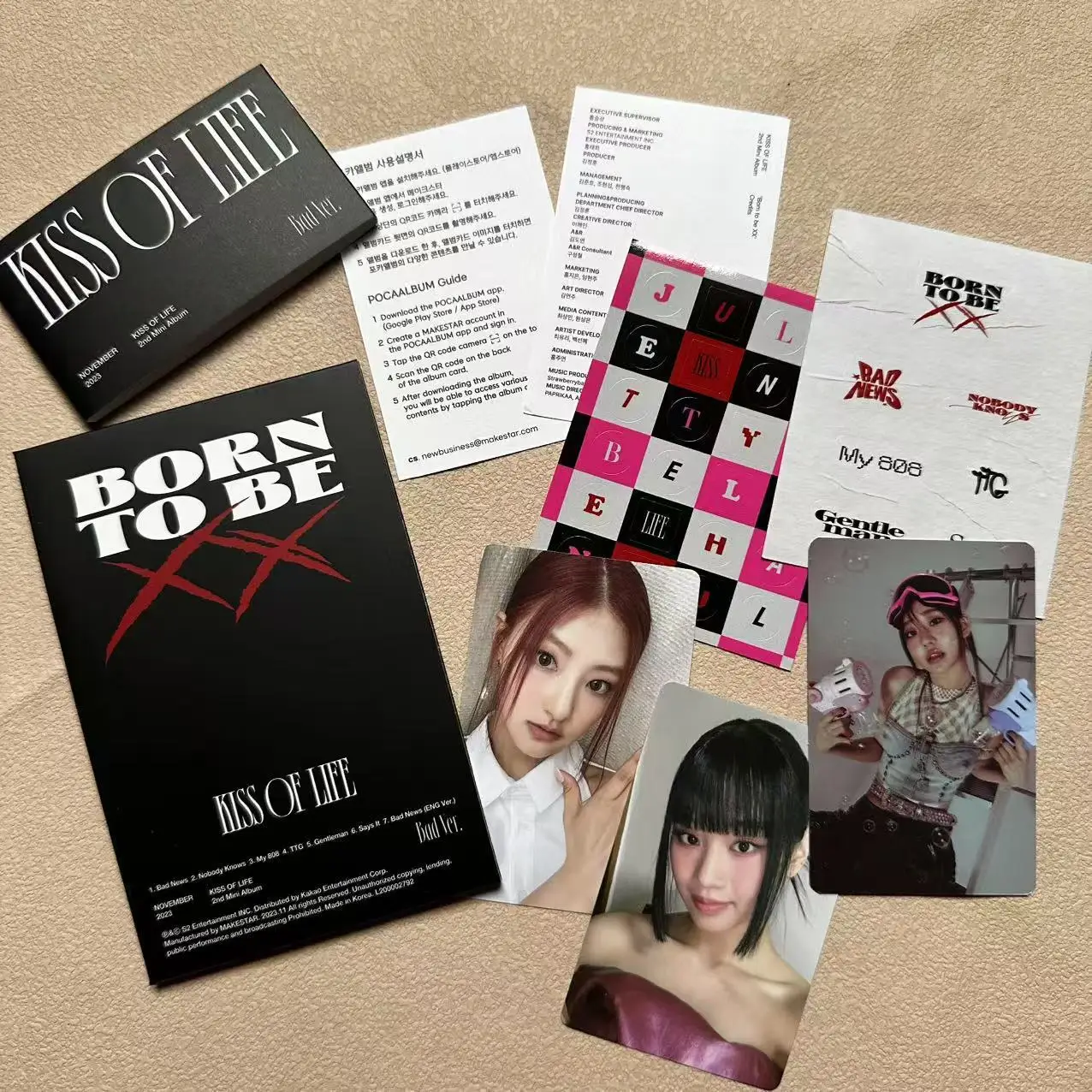 KPOP KISS OF LIFE Mini Album Photo Card JULIE NATTY BELLE HANEUL Fans Collection Gift