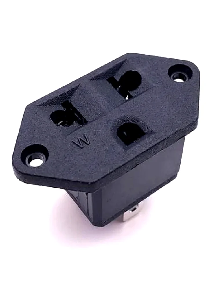 Zwart Amerikaans Europees paneelgemonteerd AC-stroomcontact US EU ingebouwde industriële stopcontactmodule voor voedingskast 10A