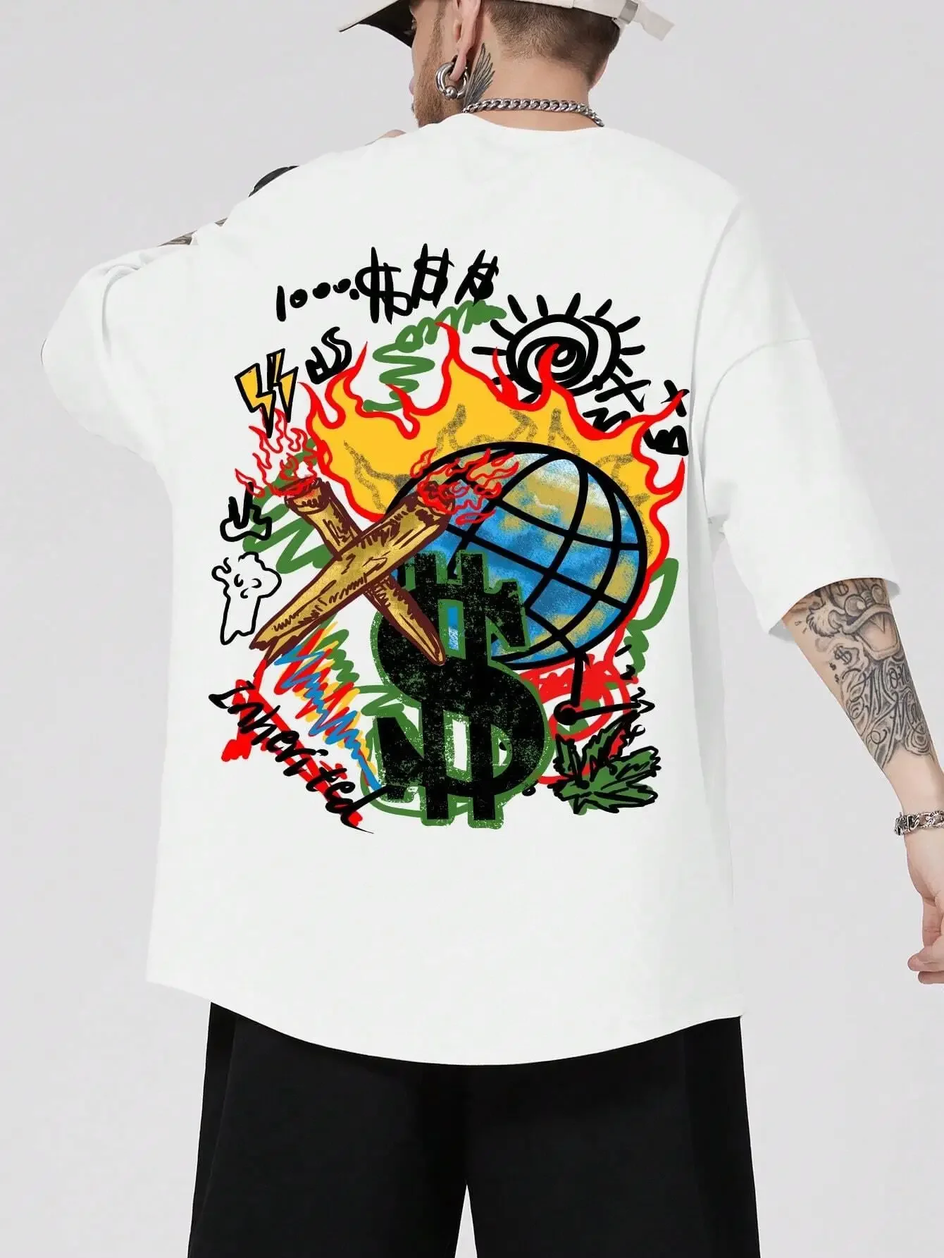 Summer terrifying skull print men's T-shirt, cartoon fashion 100% cotton T-shirt, popular T-shirt, retro short-sleeved fashion - Image 6