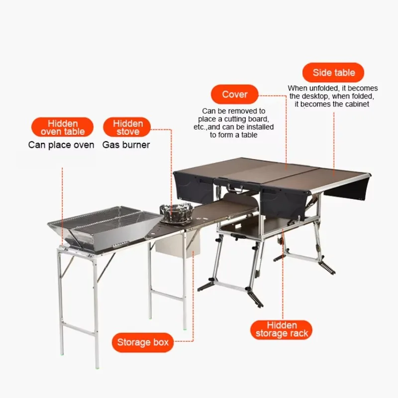 

High Quality Foldable Outdoor Camping Cooking Set Portable Mobile Camping Kitchen