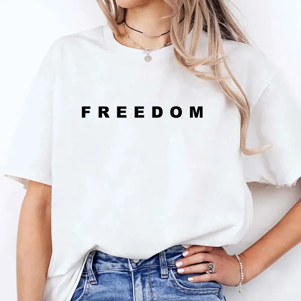 

Charlie Kirk Freedom Merch T-shirt Free Letter Pattern T-shirt Casual Round Neck High Quality Cotton T-shirt Men's T-shirt