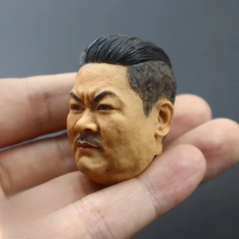 1/6 Scale Hong Kong Actor Suet Lam Head Carving Fat Faced Uncle Head Sculpt Model Fit 12