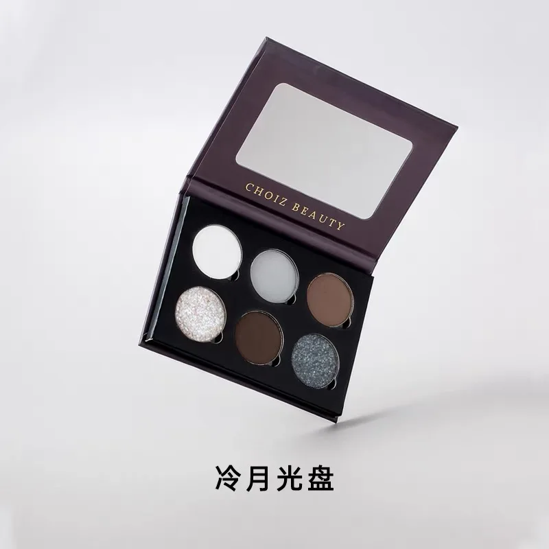 CHOIZ BEAUTY Day and Night Gift Series 6 Color Eyeshadow Gold Brown cement ash Smoky Earth Eyeshadow Tray