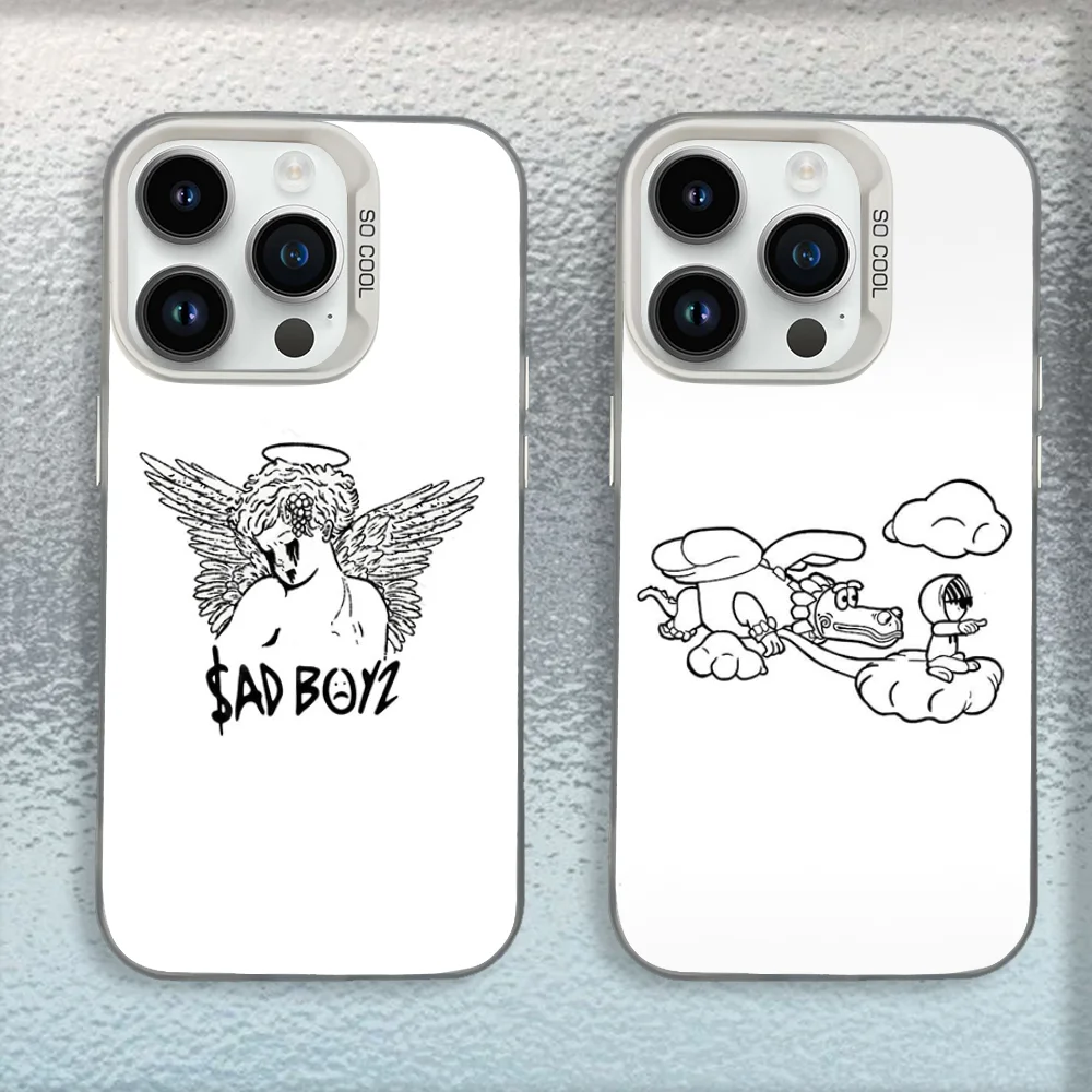 

J-Junior H Sad Boyz Phone Case For iPhone 16,15,14,13,12,11,Mini,Pro,MAX White Matte Shockproof Cover