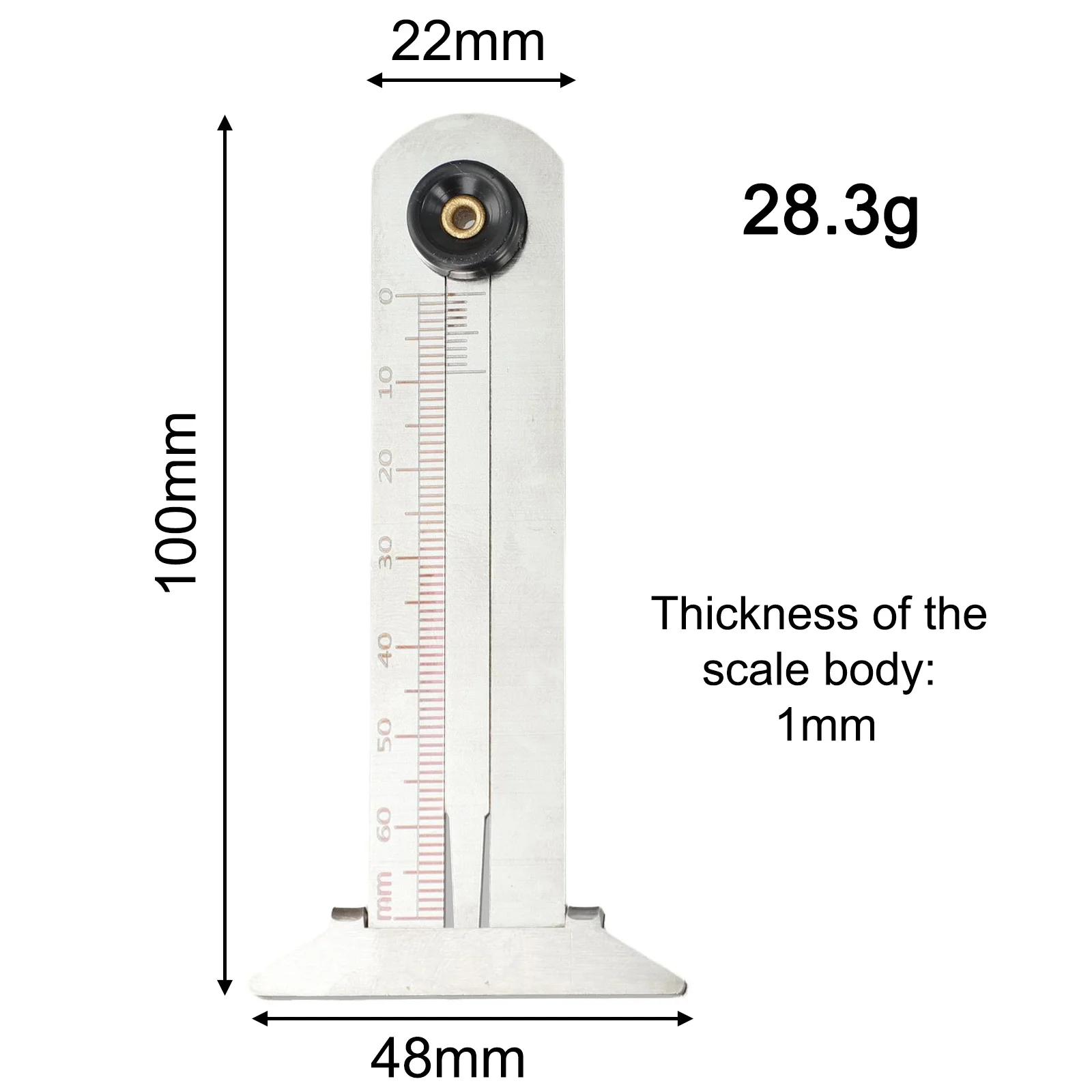 Portable Depth Gauge Tire for tread Depth Gauge Lightweight Design User-friendly Scale Compact Structure For Vehicle Maintenance