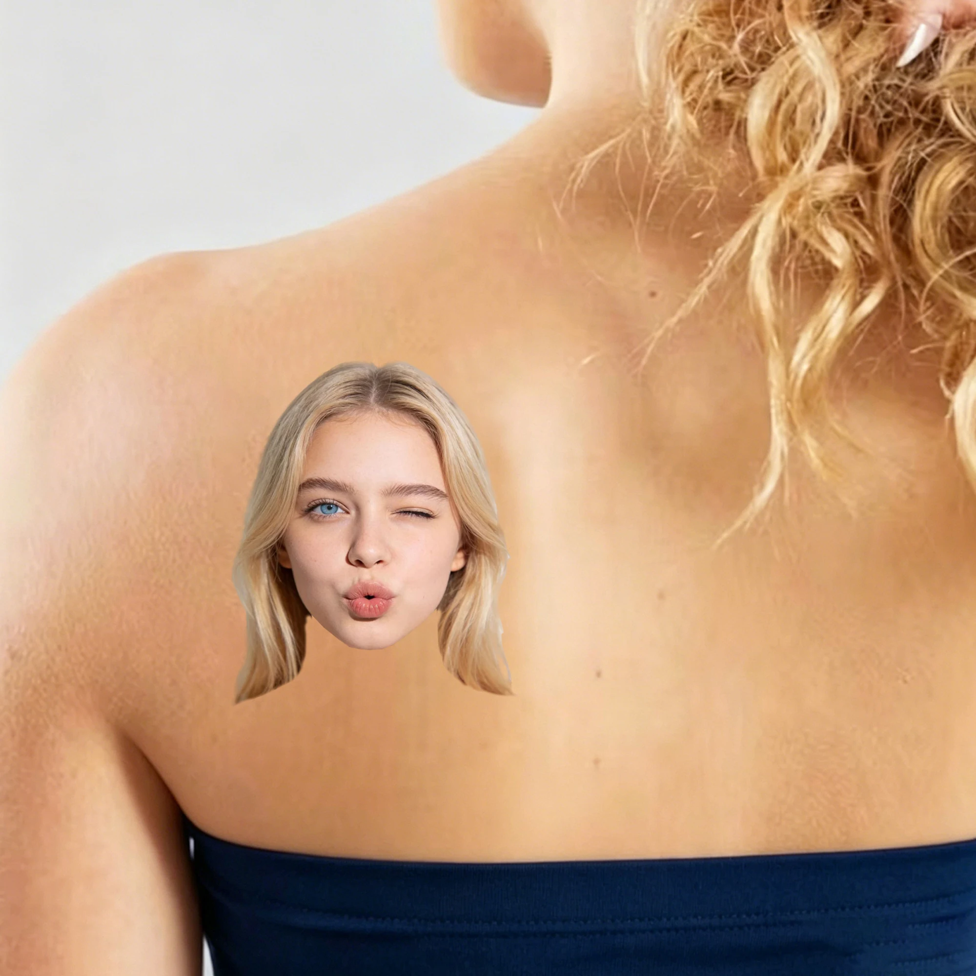 15-Pack Temporary Tattoos  Customizable Photo Face  Pet Images and Couple Designs  Rectangular Shape  Perfect Party Gift for Boy view 5