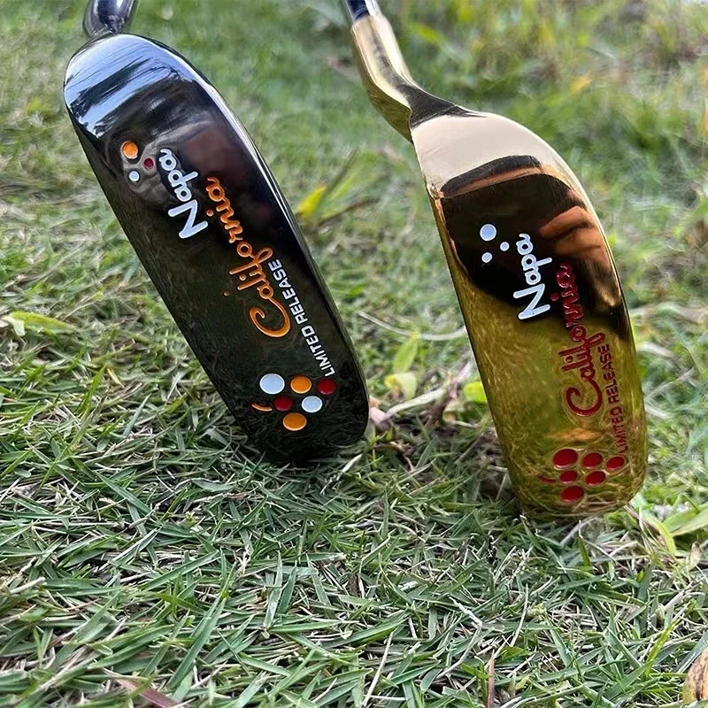 Putter de Golf para hombre y mujer, Putter de uva negra y dorada con cubierta con logotipo, Napa California, lanzamiento limitado, nuevo