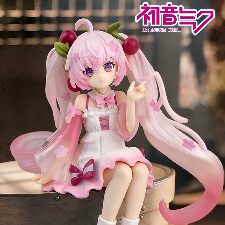 Heiße Hatsune Miku Anime-Figur Rosa Kleid Sakura Miku 2025 Ver. PVC-Modell Actionfigur Kirschrosa Blüten Sammlerstück Deko Geschenk