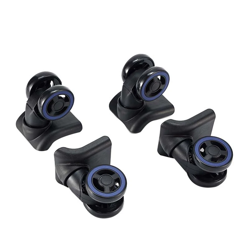 4Pcs Luggage Wheels Suitcase Double Row Roller Hardware Repairing Kit Heavy Duty Wheels 360° Spinner Casters