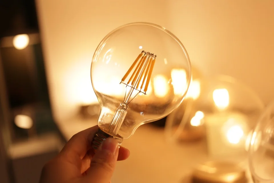 2Pcs E14 LED Bulb E27 220V Filament Light A60 C35 ST64 G80 G95 Edison Glass Bulb Retro Antique Vintage Style Cold White Warm