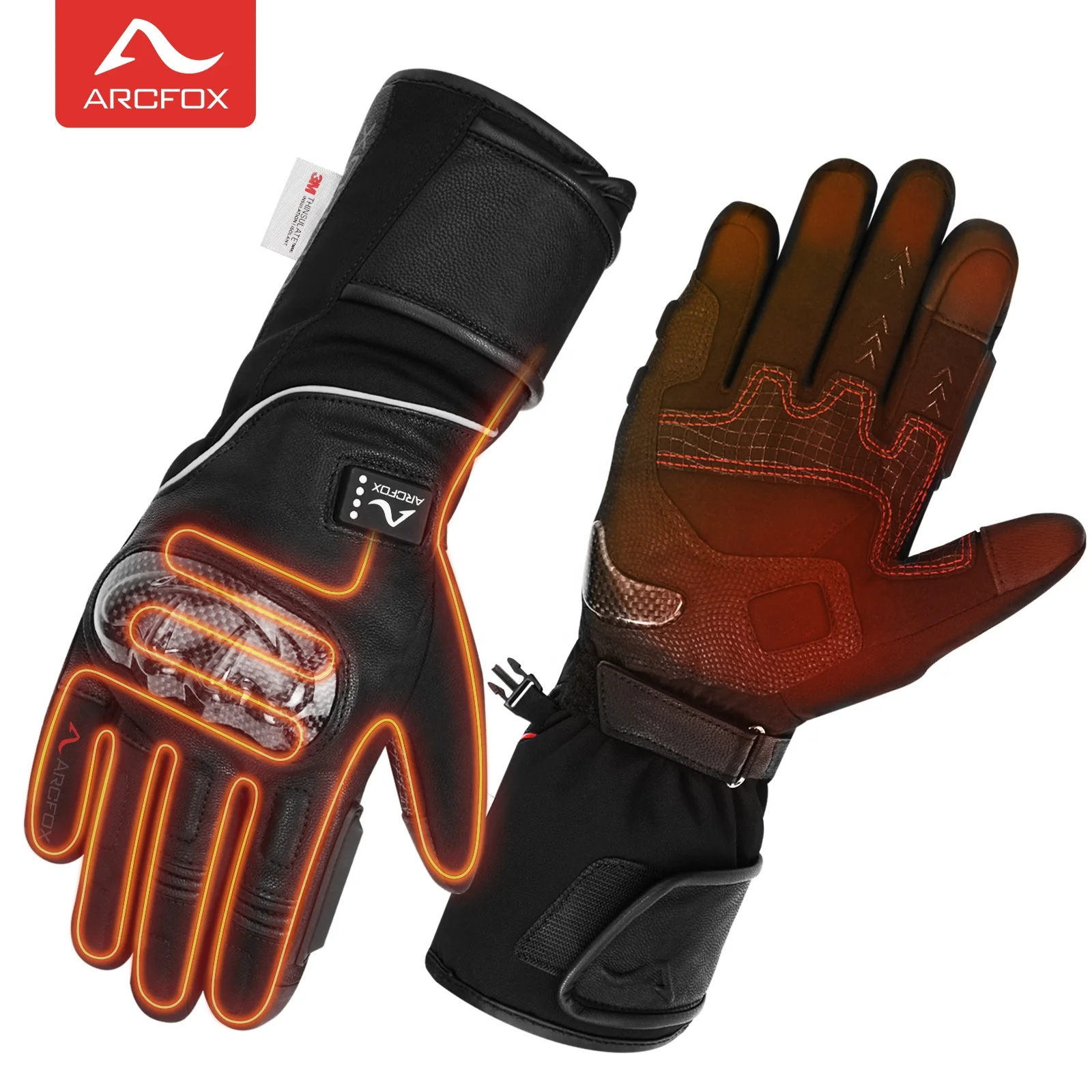 

ARCFOX Electric Heated Touch Screen Men Women Motorcycle Waterproof Snowproof Sheepskin Gloves Winter Skiing Warm Heated Glove