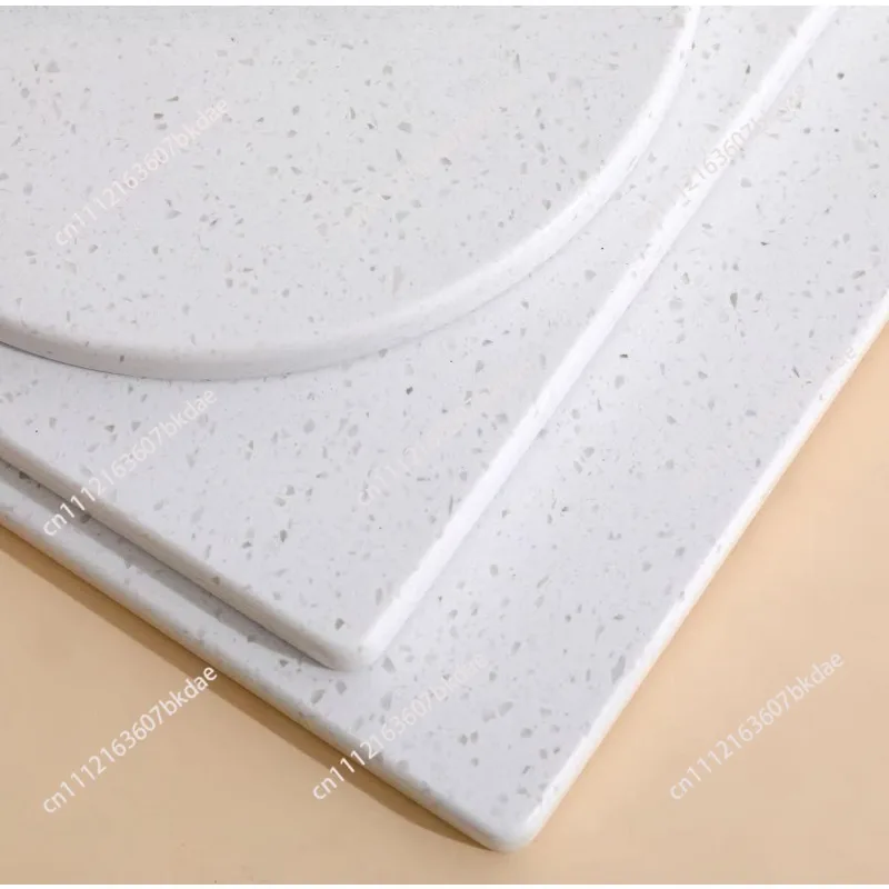 Nordic Marble Style Flat Cutting Board with Antibacterial and Mildew Resistant Features Including Drainage and Storage