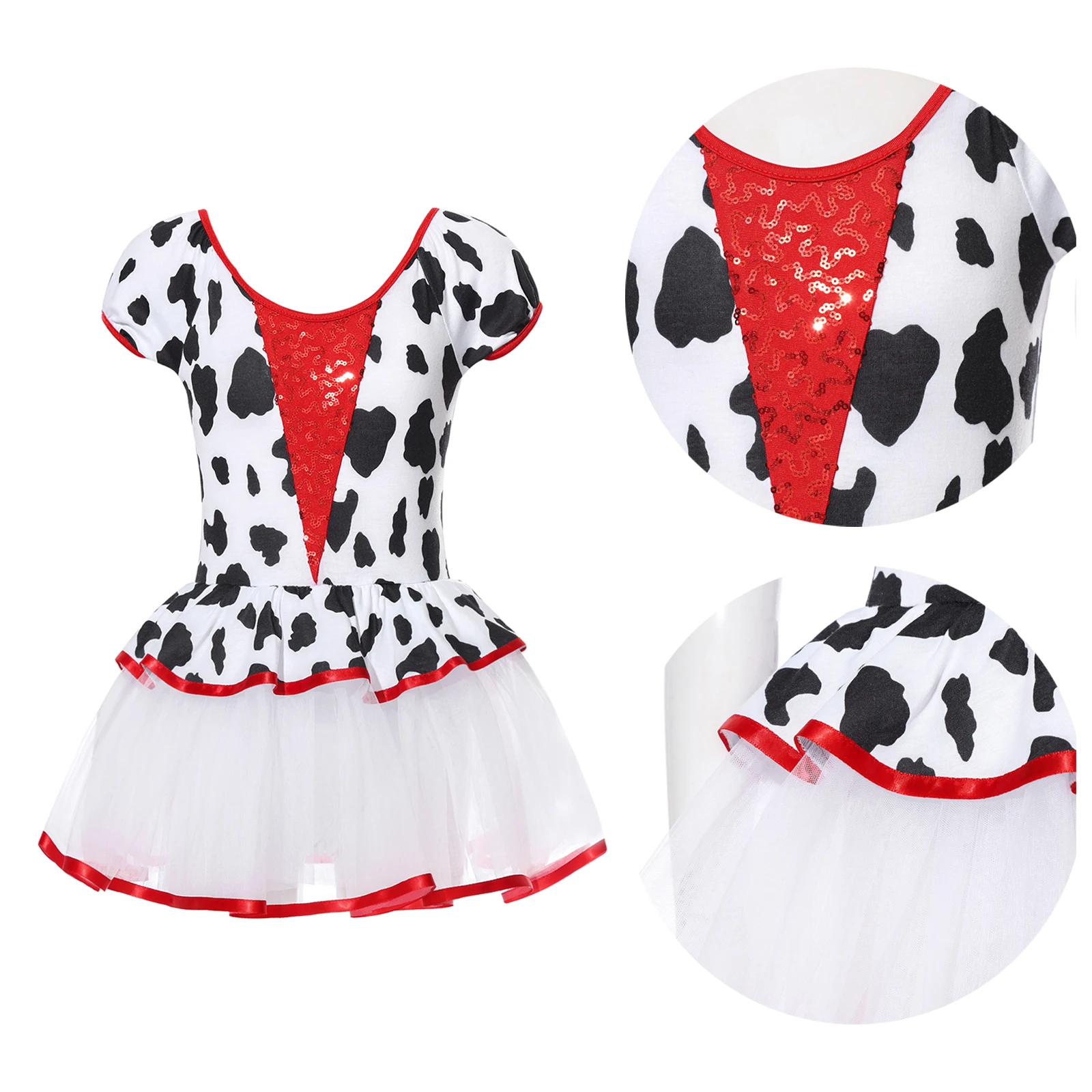 Costume da Cowgirl per bambini Halloween Western Cowgirls Dress Up senza maniche Shiny paillettes Ballet Tutu Performance Dance Dress