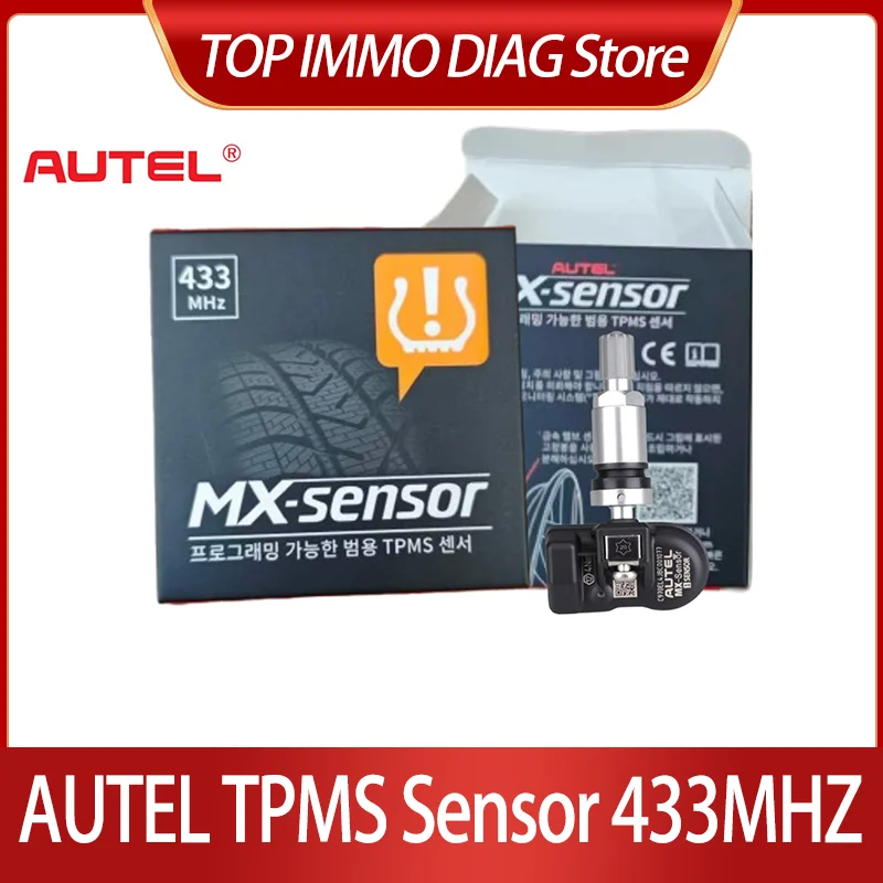 4Pcs Autel TPMS Sensor 433Mhz Programmable Universal Interchangeable Metal Valve MX Sensor Tire Pessure Monitor TS508TS608ITS600