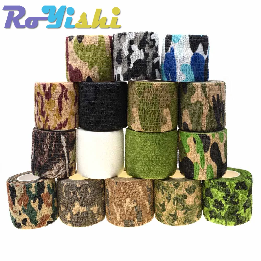 1 Roll U Pick 4.5m*5cm Waterproof Outdoor Camo Hiking Camping Hunting Camouflage Stealth Tape Wraps