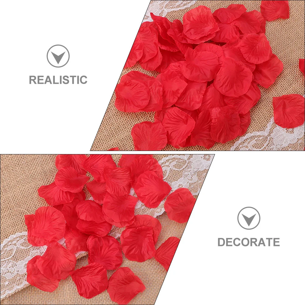 1000 Pcs Rose Petal Artificial Petals Bride Non-woven Fabric Fake Pedals Flower