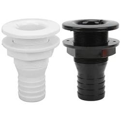 1‑1/2in Thru Hull Fitting Straight ABS Hose Connector Accessory for Boats Marines Thru Hull Hose Connection Marine Accessories