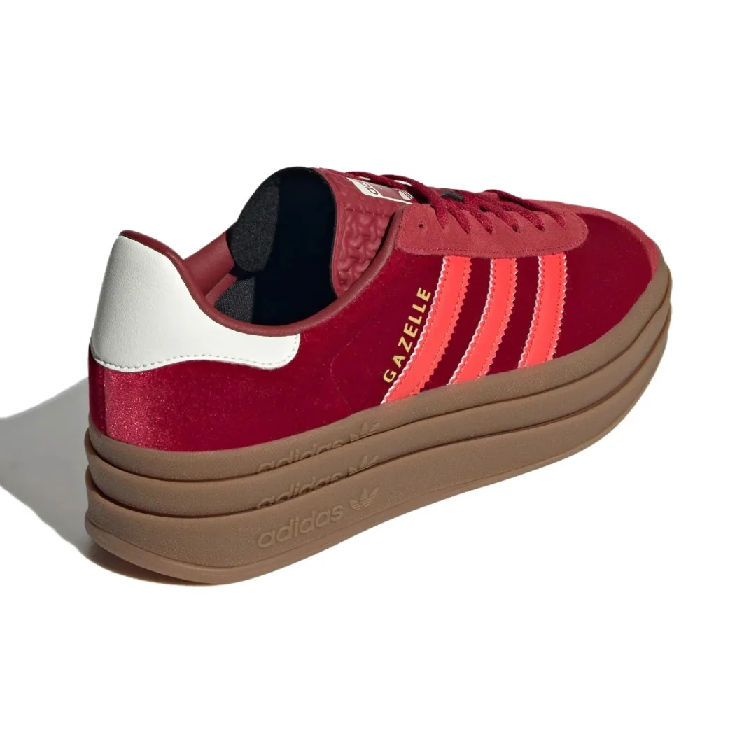 Adidas Originals GAZELLE BOLD pantalones cortos de mujer bajos con absorción de impactos y resistentes al desgaste Rosa Rojo