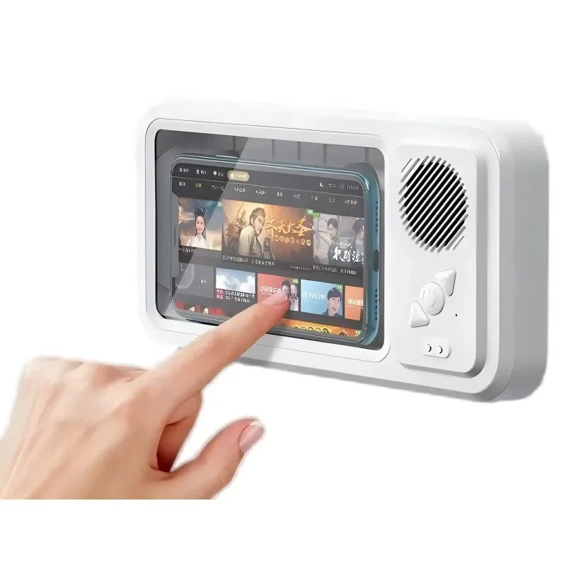 

Водонепроницаемый чехол для мобильного телефона для ванной комнаты, Bluetooth-динамик, противотуманный сенсорный экран, вращение на 360° для душа, кухни, плавания, универсальный